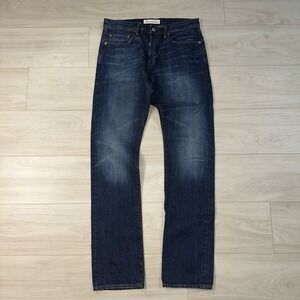 Gap 1969 Jeans Mens 32x34 Blue Kaihara Selvedge Denim Slim Fit Dark Button Fly